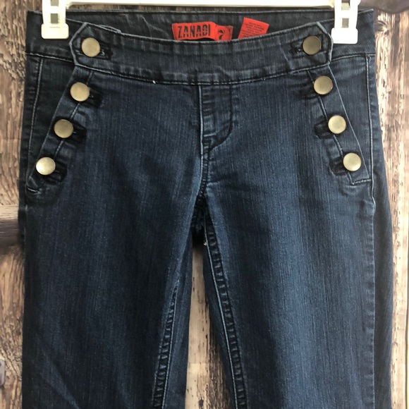 Zana Di Denim - Zani Di 7 side button flare jeans Zana Di Denim - Zani Di 7 side button flare jeans